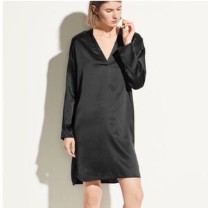 Vince 100% silk tunic dress long sleeve small